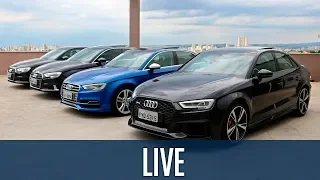 Live: Conheça a família completa do Audi A3, até o RS3!