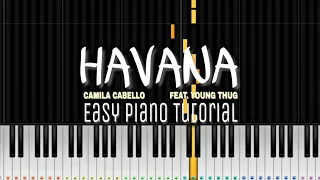 HAVANA — Camila Cabello feat. Young Thug | Easy Piano Tutorial | Perfect Piano Cover.