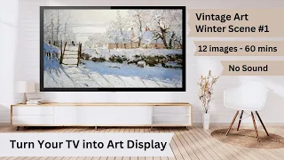 Vintage Art Winter Scene #1, Picture show gallery for your TV. Screen saver, slideshow, no sound.