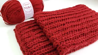 Easy and Fast Knitting Scarf | For Benninger