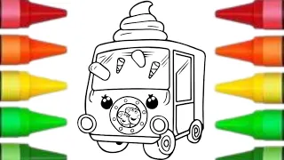 peepa pig eating icecream | peepa pig eating icecream colouring | peepa pig eating icecream drawing