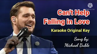 CAN'T HELP FALLING IN LOVE | MICHAEL BUBLE | KARAOKE | ORIGINAL KEY | HD