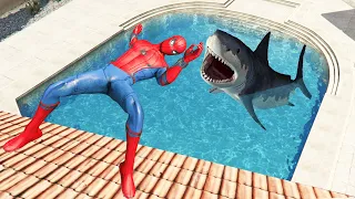 GTA 5 Spiderman Epic Water Fails | Funny ragdolls vol.1 (Euphoria physics)