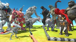 FPS Avatar in Space Rescues Kaiju Monsters and Fights Mecha Monsters -Animal Revolt Battle Simulator
