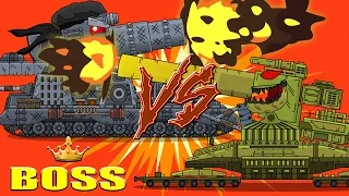 Mega tanks vs Boss - Massacre of Mega Tanks - Cartoons about tanks