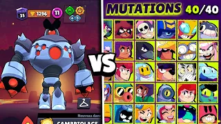 LES 40 BRAWLERS en MUTATION vs LE ROBOT 100'000 HP ! QUI est le PLUS RAPIDE  à le BATTRE ? 🔥