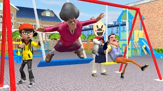 Scary Teacher 3D Animation - Ferris wheel to neighbor,Miss T, Nick and Ice Scream - Game Animation