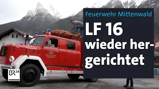 Feuerwehrler setzen altes Löschfahrzeug LF 16 wieder instand | Abendschau | BR24