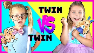 Nerdy Twin VS Preppy Twin Makeover Party with Kin Tin! From Fail to Fix!