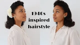 How I brush out my pin curls + 1940s updo tutorial (natural hair)