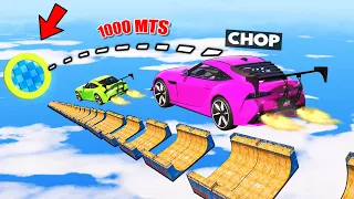 GTA 5 MEGA RAMP CHALLENGE CHOP FLEW ABOVE ME