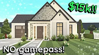 15k Modern Bloxburg *NO GAME PASS* House Build *WITH VOICE*