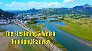 Ffestiniog & Welsh Highland Railway by Drone - Porthmadog Harbour Station - North Wales 4K