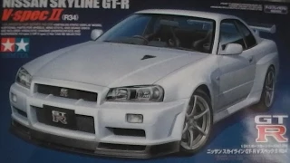 Tamiya. Обзор на Nissan Skyline GT R V-spec 2 R34 Масштаб 1/24