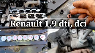 Renault 1.9 dci, dti. Как заменить маслосъёмные колпачки.