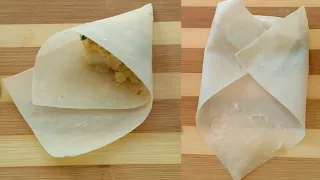 How to Fold and Wrap Samosas and Spring Rolls by Punjabi Kitchen Routines (Ramzan Special)