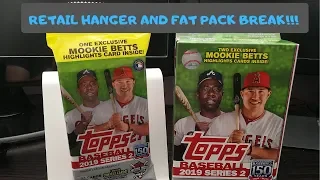 Topps 2019 Series 2 Retail Hanger and Fat Pack Break!