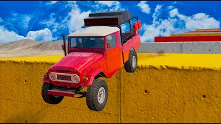 Cars vs Cube Stairs Platform #2 - BeamNG.drive