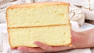 FLUFFY Vanilla Sponge Cake Recipe | The BEST Genoise Sponge Cake