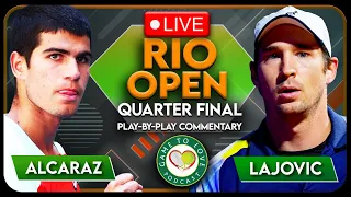 ALCARAZ vs LAJOVIC | Rio Open 2023 | LIVE Tennis Play-By-Play Stream