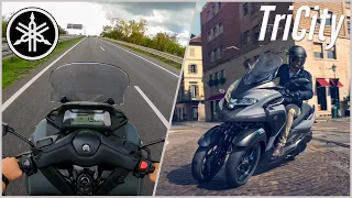 Yamaha Tricity 300 (2021) - Test Drive & Autobahn Top Speed POV