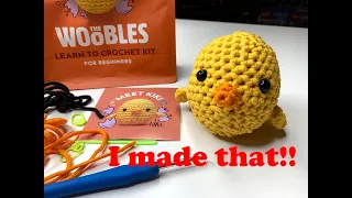 Say hello to my little friend! Reviewing and making WOOBLES KIKI the chic. Crochet kit for beginners