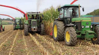 Oldtimer Maishäckseln 2023 in Emersacker mit Mengele Kemper Fendt Deutz John Deere