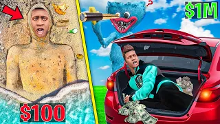 $100 Vs $1,000,000 Hide &  Seek In GTA 5