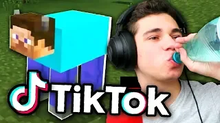 ПОПРОБУЙ НЕ ЗАСМЕЯТЬСЯ С ВОДОЙ ВО РТУ - TIK TOK Приколы Майнкрафт Машинима