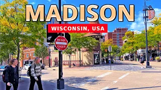 Life in Madison, Wisconsin 🇺🇸 4K Downtown Madison Walking Tour