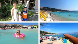Идём на пляж - От отеля до моря - Хорватия Baska - Обзор пляжа в Хорватии - Влог