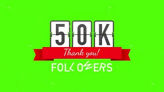 50k followers, Thank You, social sites post. Thank you followers congratulation card. Motion