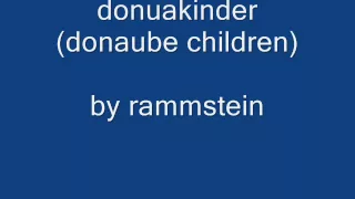 rammstein donaukinder translation