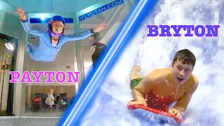 Indoor skydiving, Surfing and Rock climbing! Ninja Family