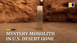 Mystery metal pillar found in US desert disappears