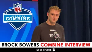 Brock Bowers NFL Combine Interview On Meeting With Bears, Titans & Bengals & Whether He’ll Workout