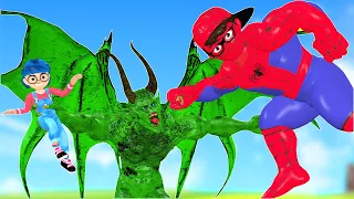 Scary Teacher 3D |  SpiderNickhulk VS Green Zombie | NickHulk Love TaniHulk Funny Gaming