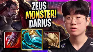 ZEUS IS A MONSTER WITH DARIUS! - T1 Zeus Plays Darius TOP vs Olaf! | Season 2023