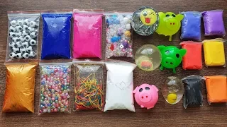 Making Crunchy Slime With Bags Water Balls and Clay