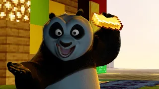 Kung Fu Panda and Piglin Brute | minecraft edit