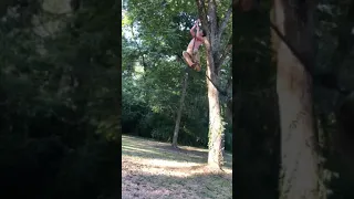 How to army style climb a rope