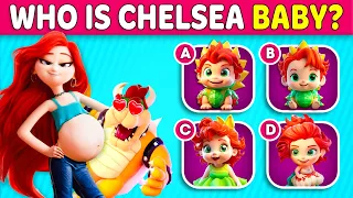 Guess Who is DANCING ? Which is Chelsea Mermaid's baby? |Elemental, Super Mario, Ruby Gillman