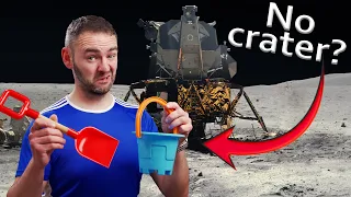 Why is there no dust on the Lunar Module?