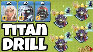 Th15 Electro Titan Attack Strategy With Battle Drill!! 7 Electro Titan + 5 Healer - Clash of Clans