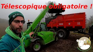 Curage fumier au télescopique, coulage dalle béton et Cie... N°145