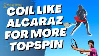 Tennis player needs more topspin - prepare for your forehand like Carlos Alcaraz