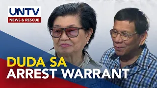 Ex-NSA Clarita Carlos, nagpahayag ng duda sa ulat na arrest warrant vs dating Pang. Duterte