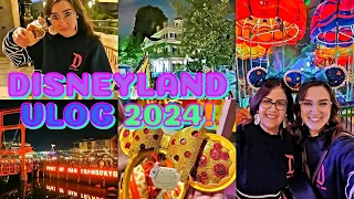 DISNEYLAND NIGHT VLOG 2024! 🏰 New Haunted Mansion Construction, Disney Eats Merch & Star War's Food