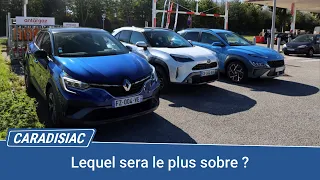 Test - Toyota Yaris Cross vs Renault Captur E-Tech vs Hyundai Kona Hybrid, qui est le plus sobre ?