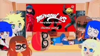 miraculous ladybug characters react to theme song 🎵